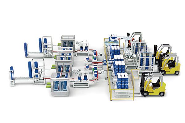 20L智能灌裝線多線布局設計